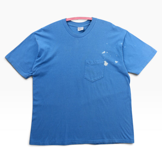 70s Blue pocket tee large
