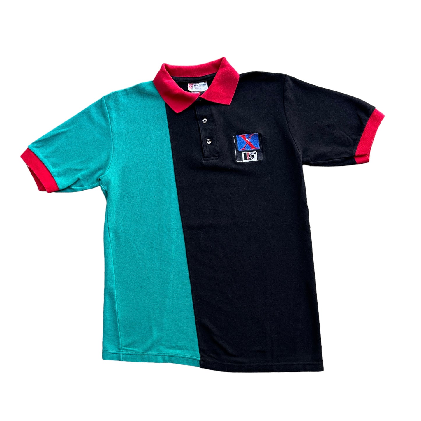 90s Xerox print shop polo M/L