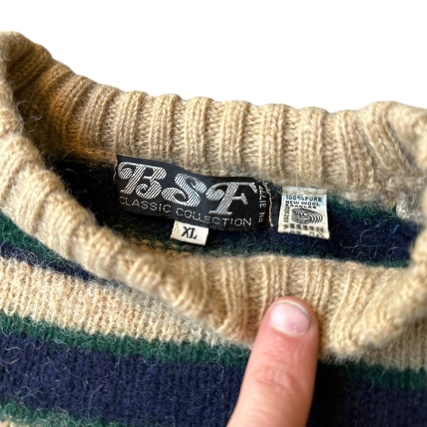 80s Striped wool sweater Xs/Small