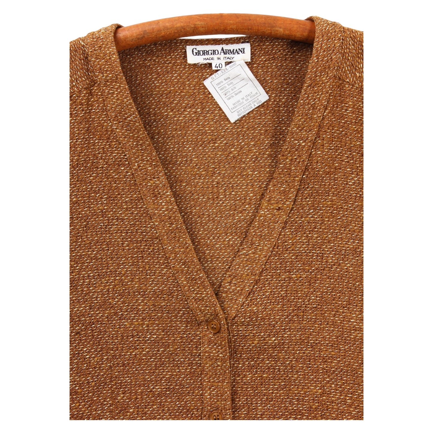 80s Giorgio Armani silk cardigan Small