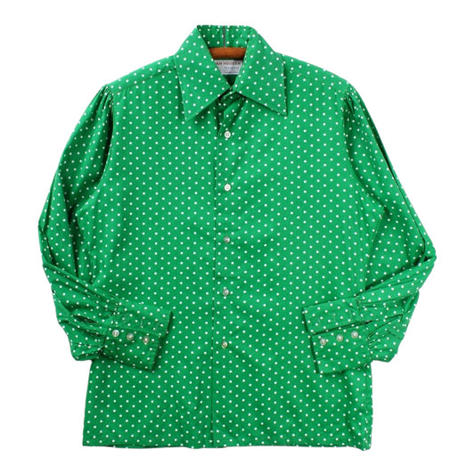 70s Van heusen polka dot button up medium