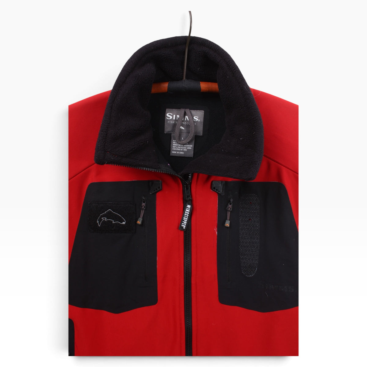 Simms fishing softshell fleece Large