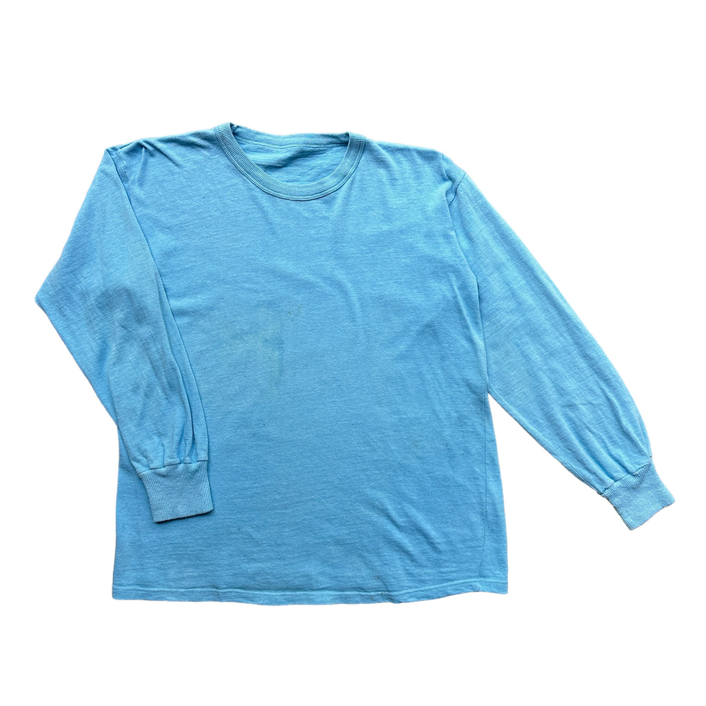 70s Baby blue long sleeve S/M