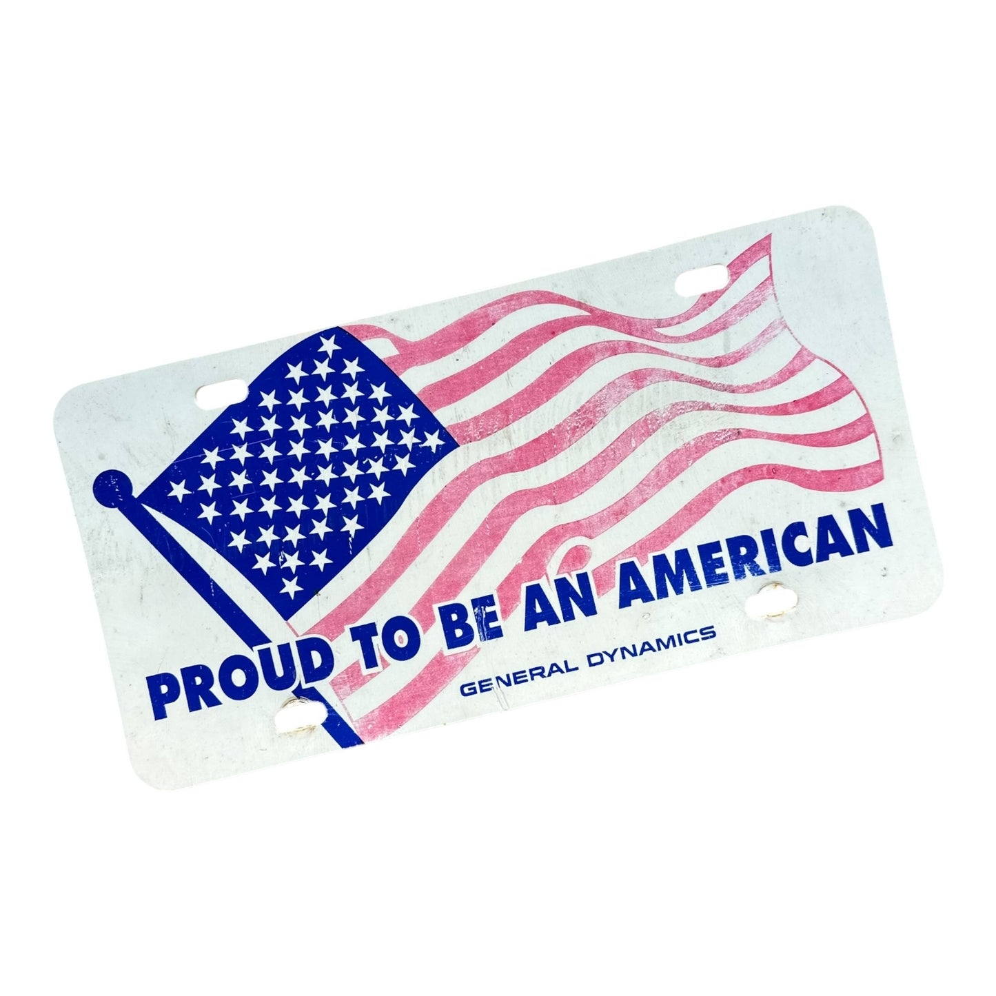 General dynamics american license plate