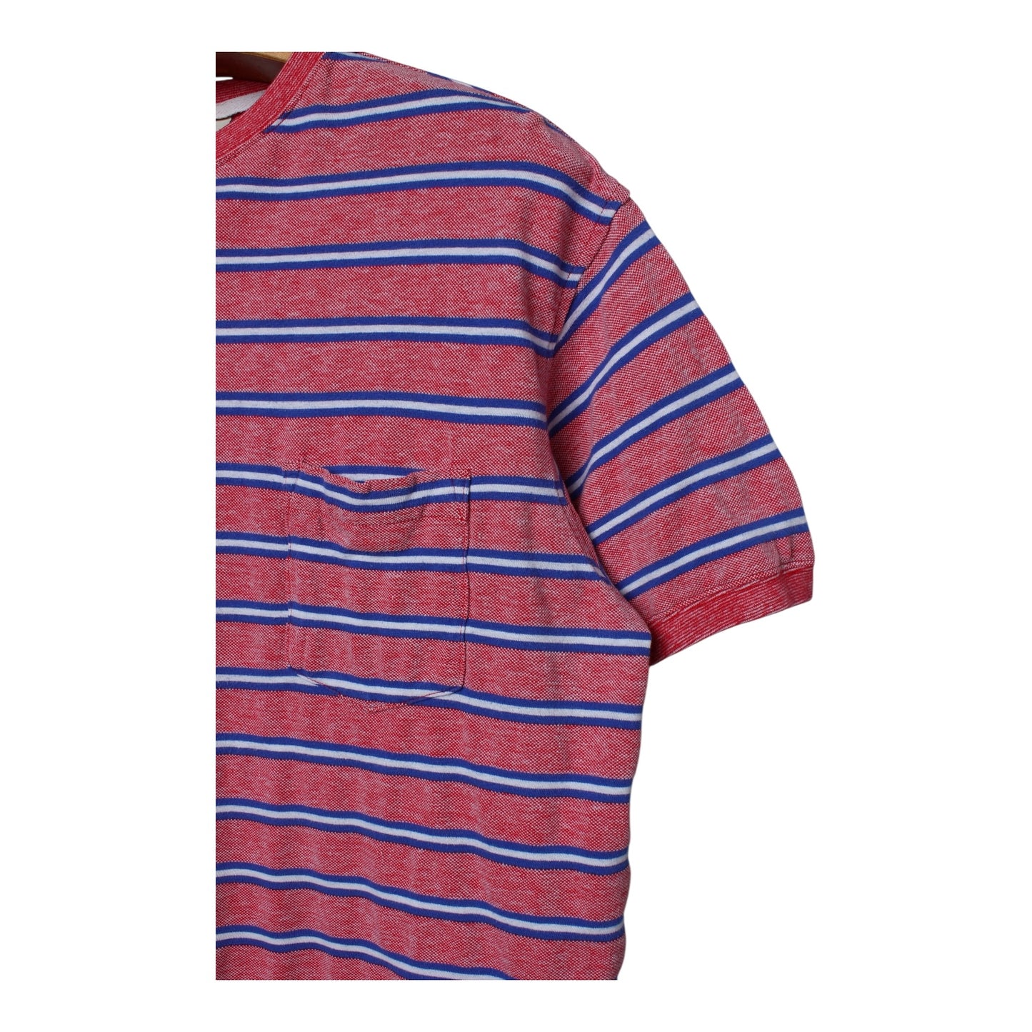 90s Gap pique pocket striped tee large