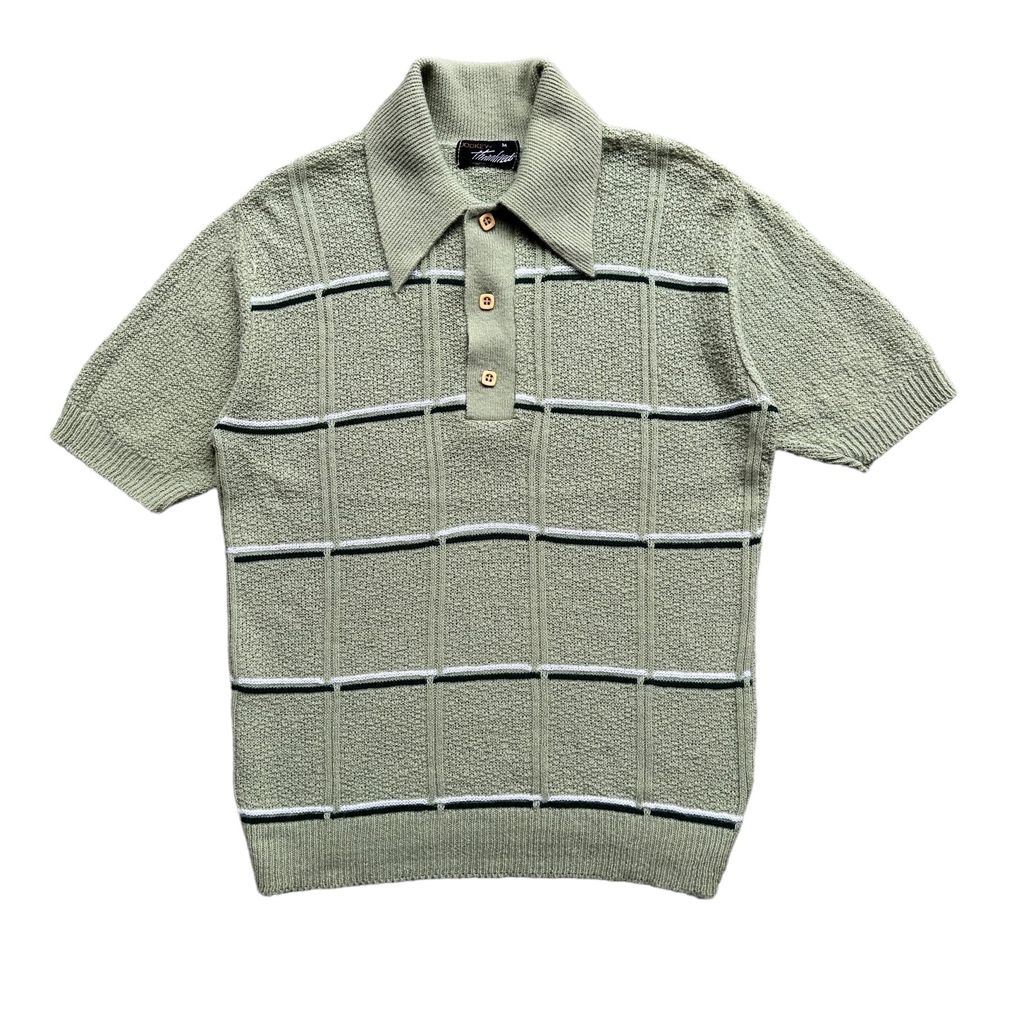 70s Jockey Knit polo shirt Small wise