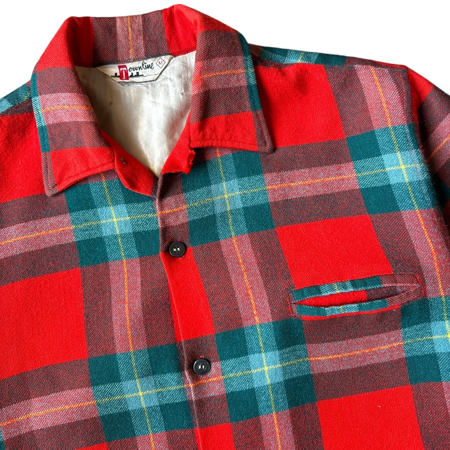 50s wool town line camp shirt S/M