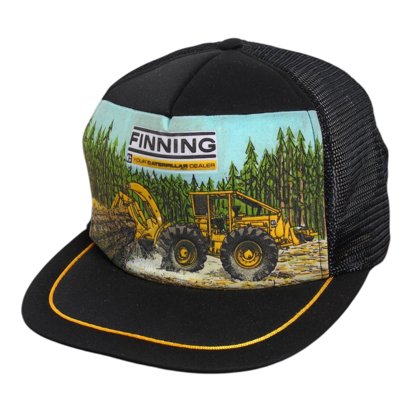 80s Finning caterpillar trucker hat