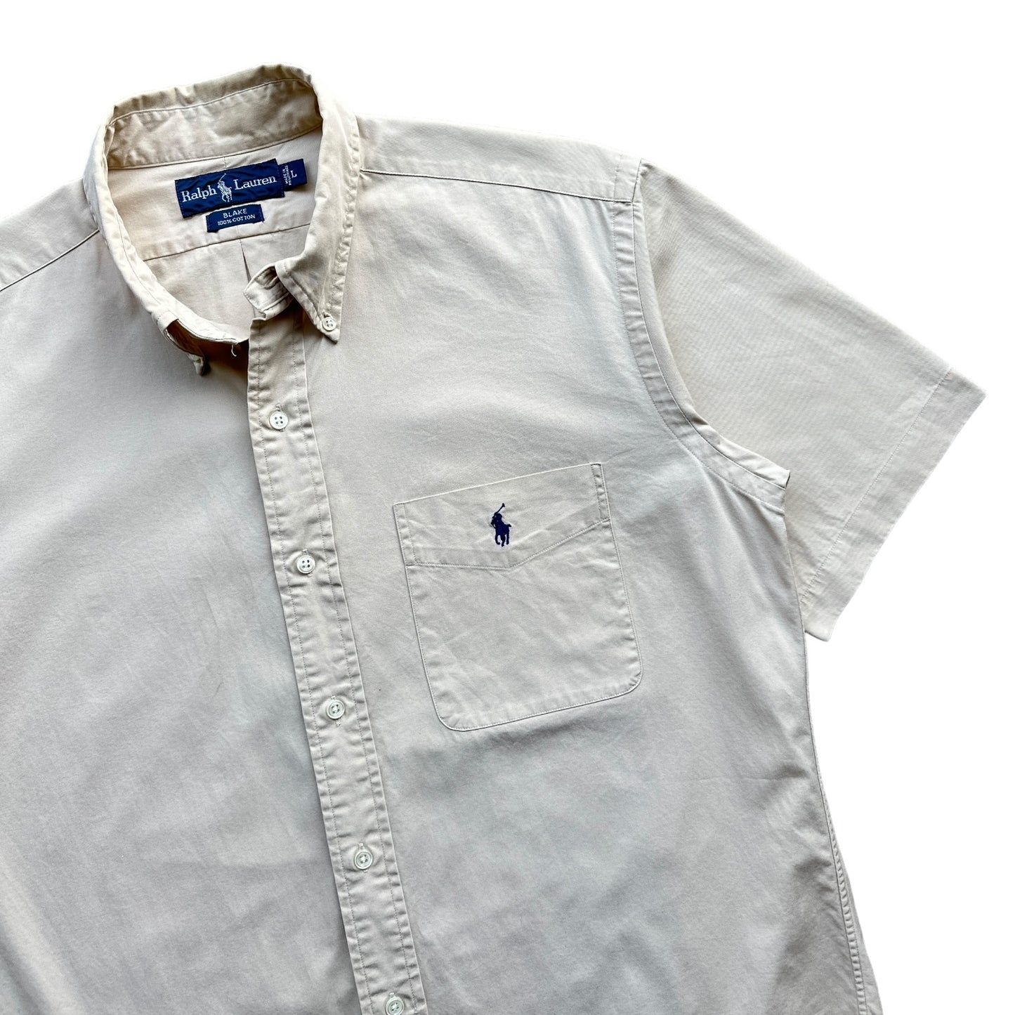 90s Polo Ralph Lauren button down short sleeve pocket shirt large