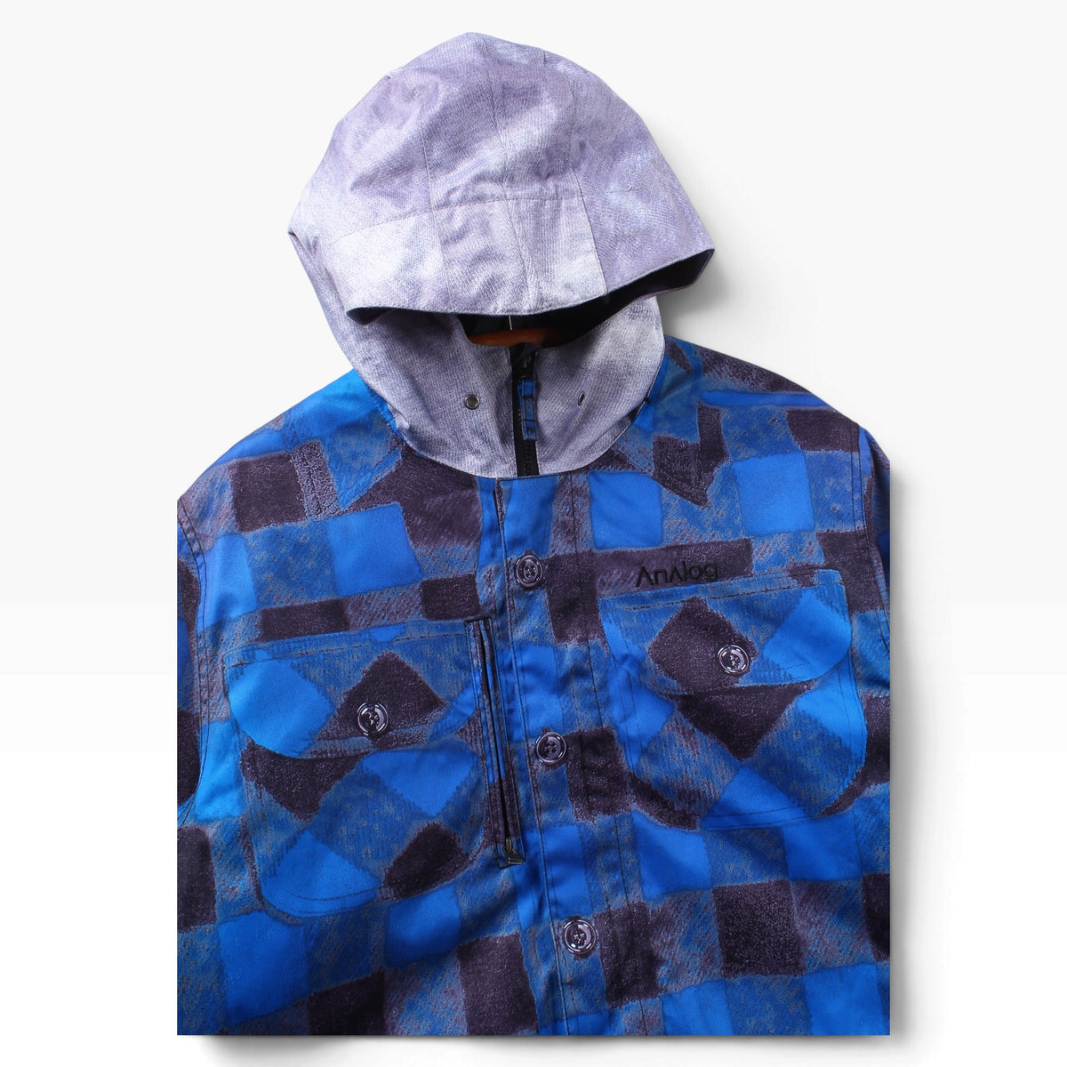 2009 Analog Hooded plaid jacket large