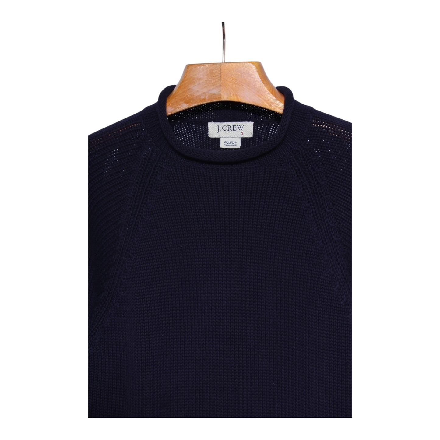 90s J crew rollneck cotton sweater small