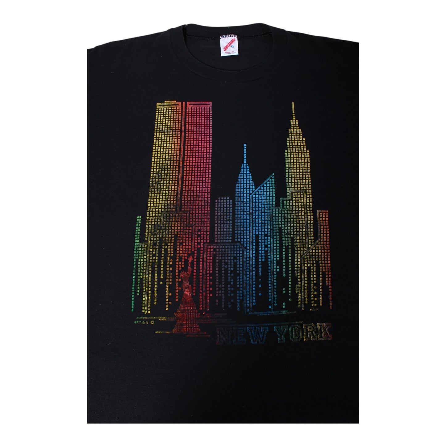 90s New york twin towers tee large