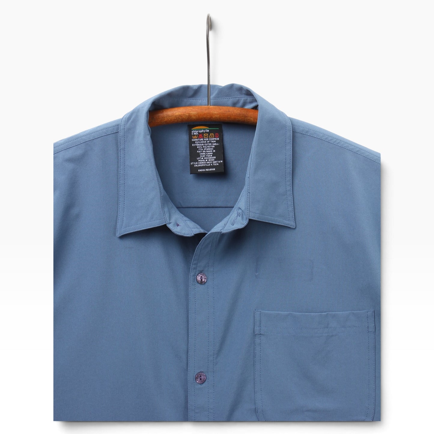 Chlorophylle nylon button up shirt XL