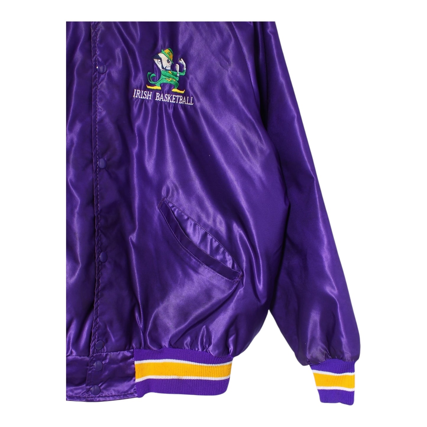 90s Irish notre dame satin jacket XL