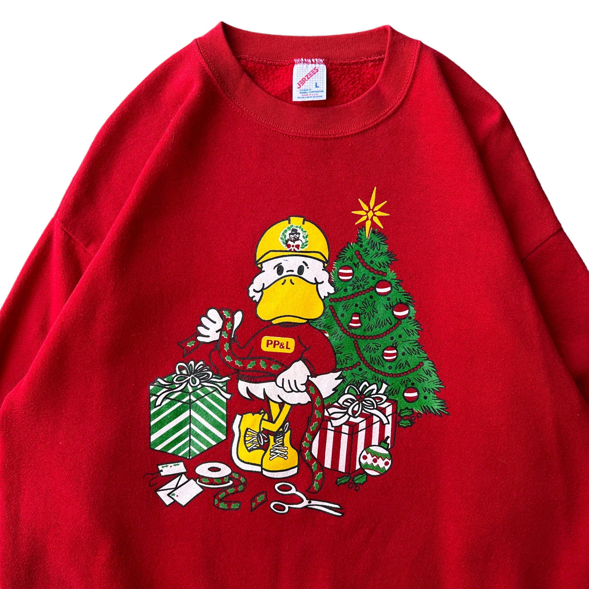90s PP&L christmas duck sweatshirt Medium