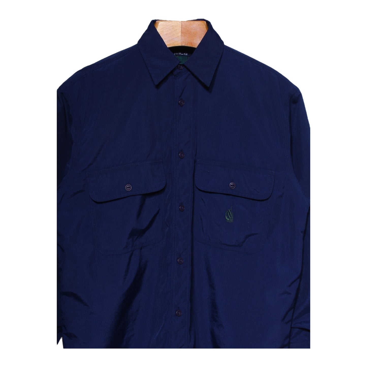 90s nautica cotton lined nylon fishing shirt large