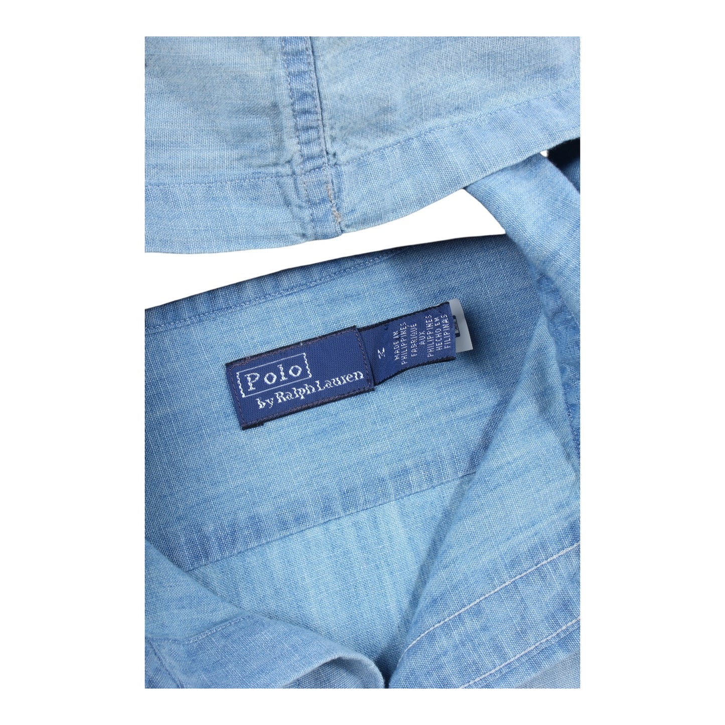 Polo Ralph Lauren hooded button up shirt. cropped short like a wading jacket  large