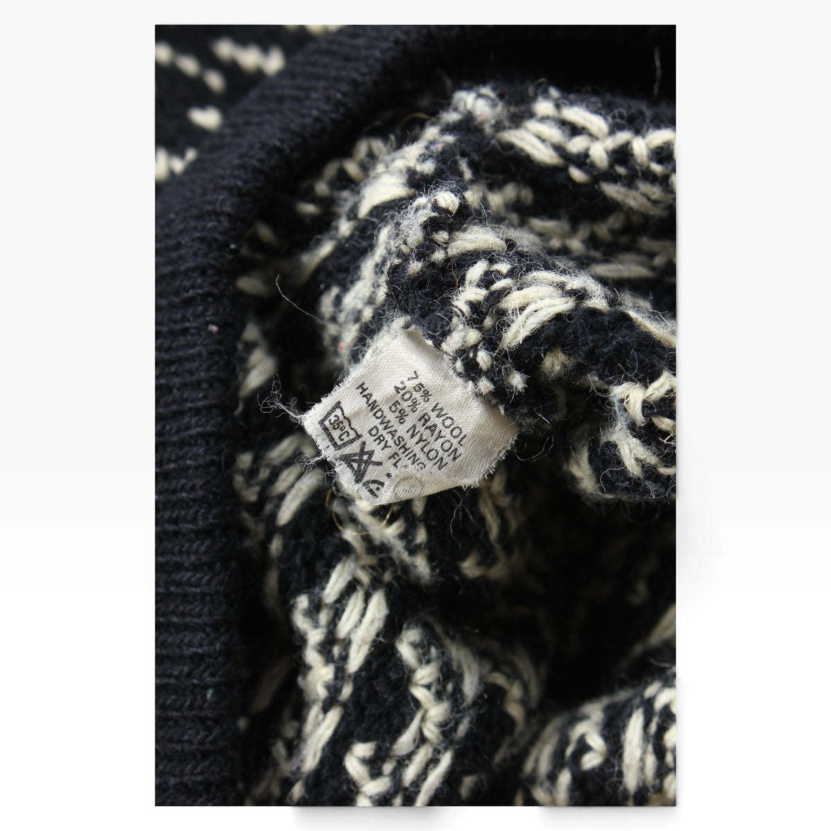80s LL Bean wool birdseye sweater Large