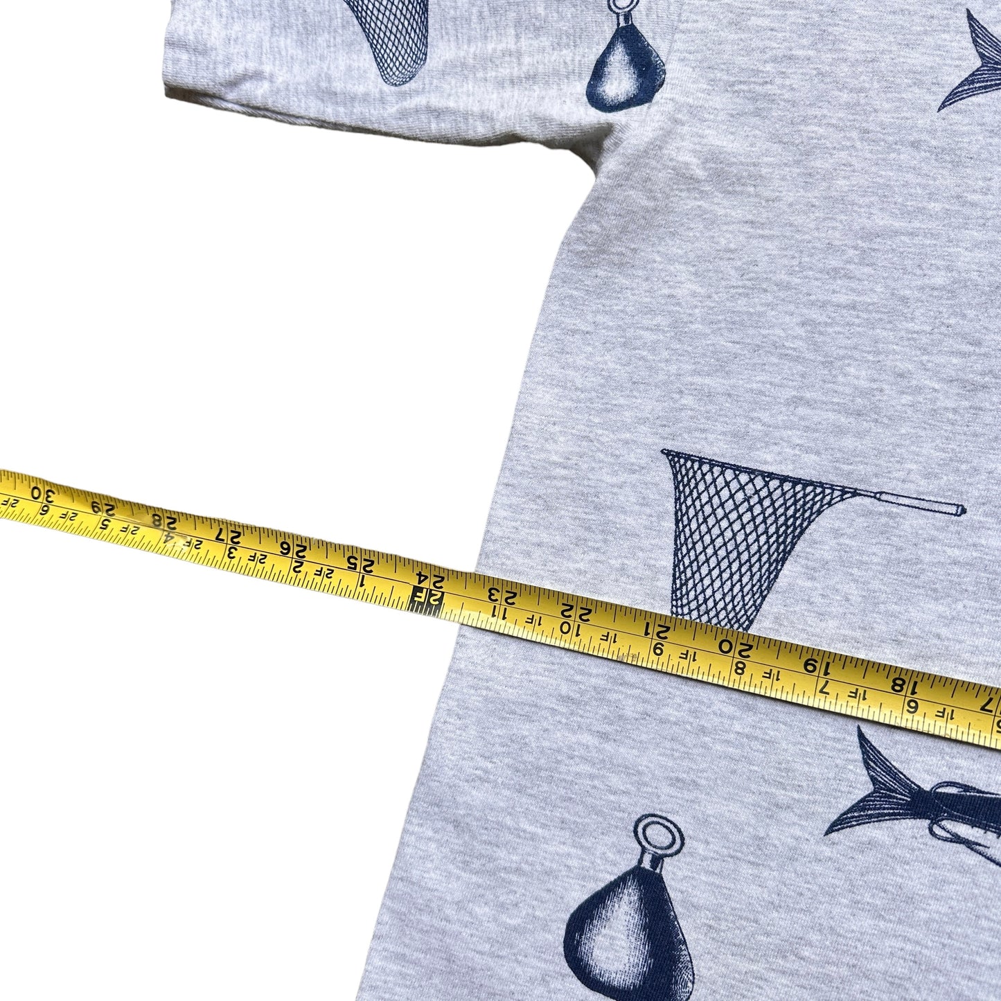 All over fishing print tee XL