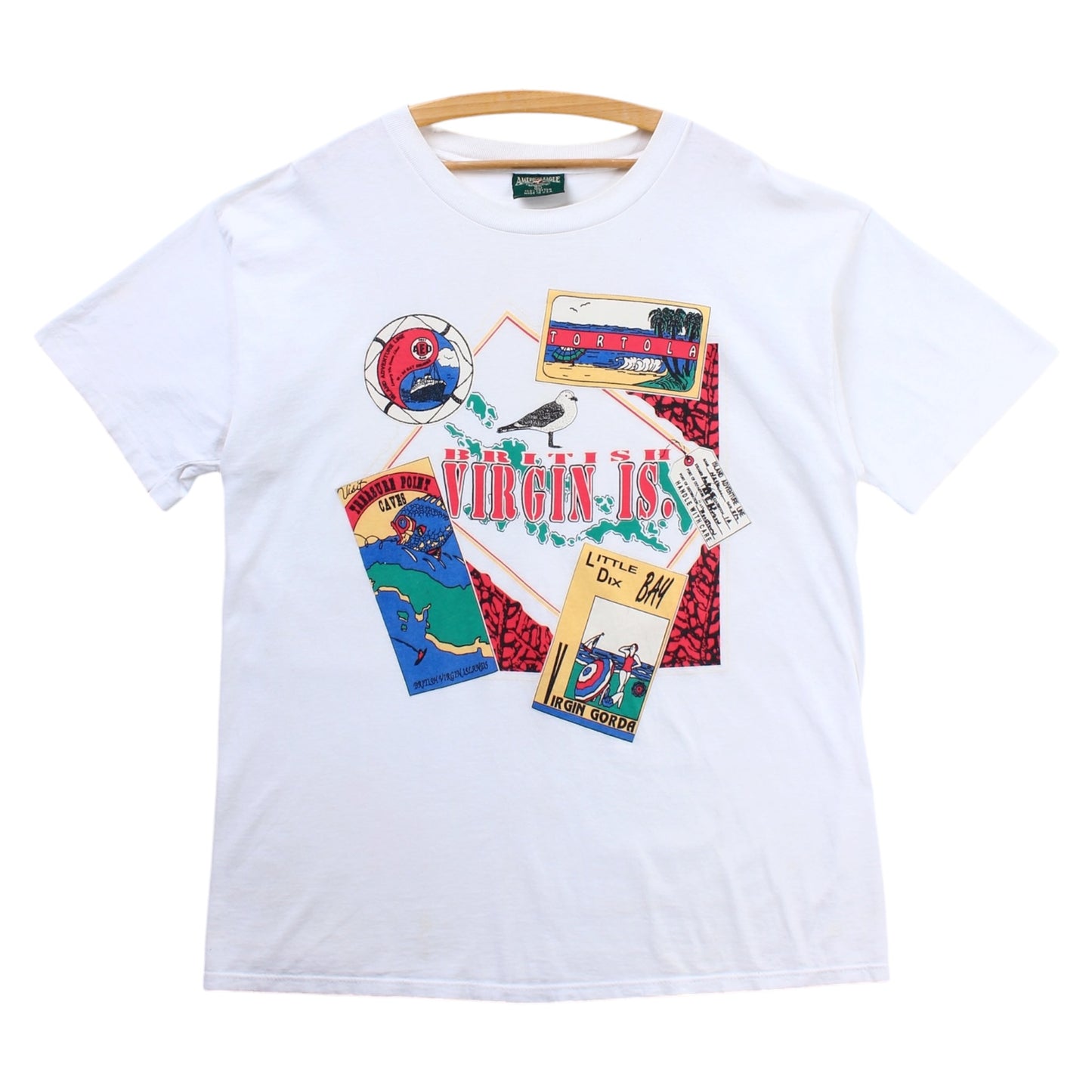 90s American eagle british virgin islands tee L/XL