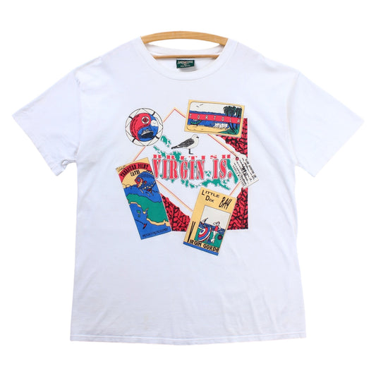 90s American eagle british virgin islands tee L/XL