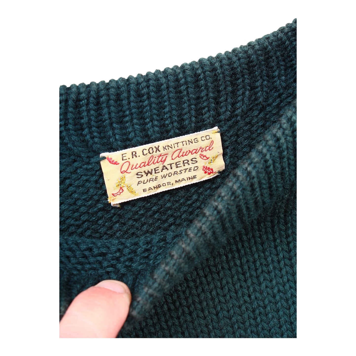 50s Worsted wool sweater quality award Medium