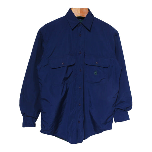 90s nautica cotton lined nylon fishing shirt large