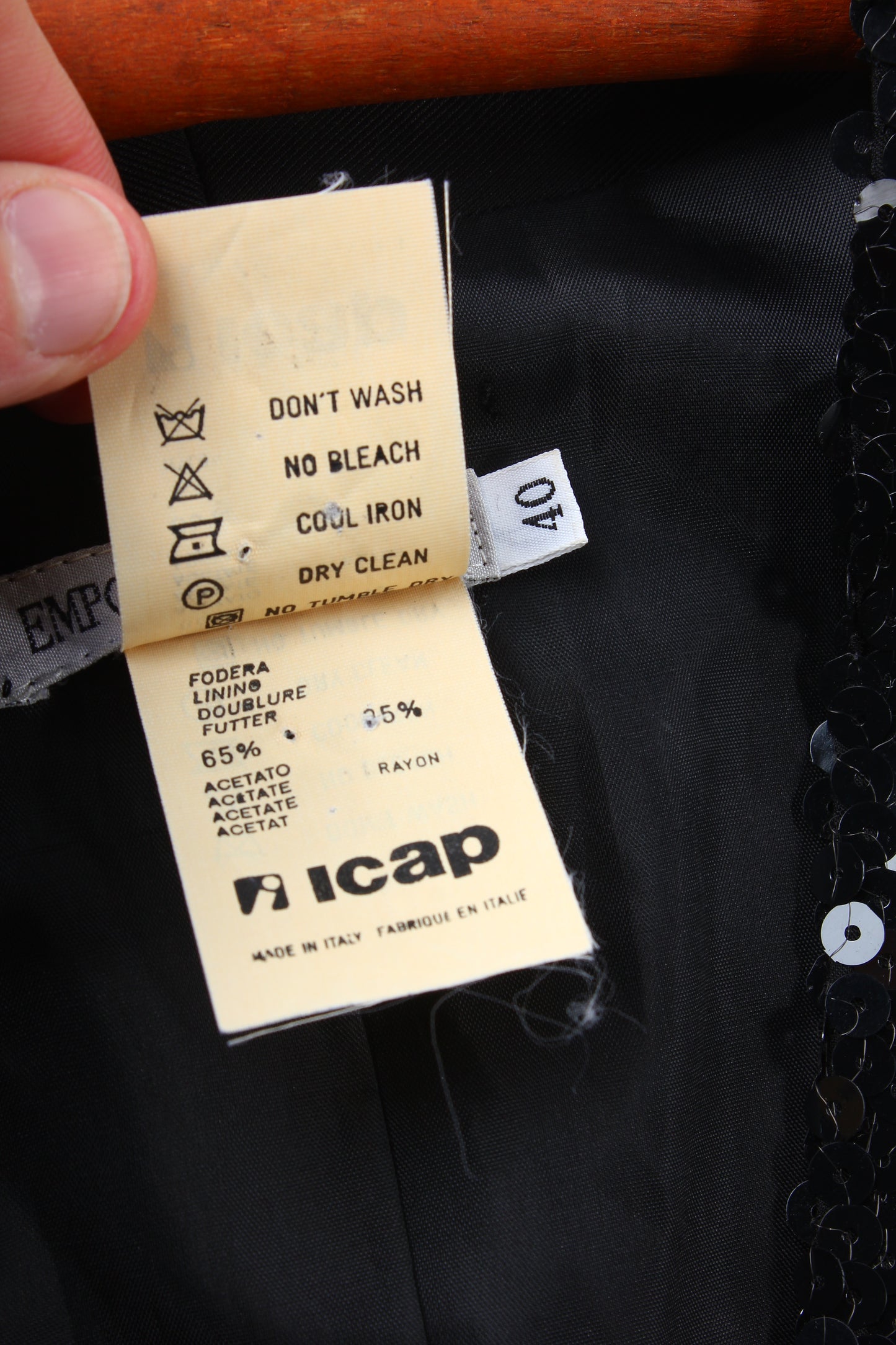 90s Emporio Armani sequin jacket sz40