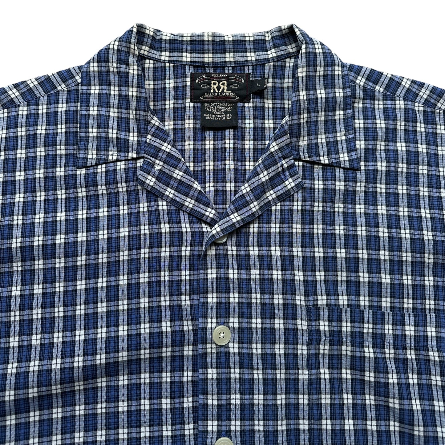 RRL double rl camp shirt/ Sleep shirt. large