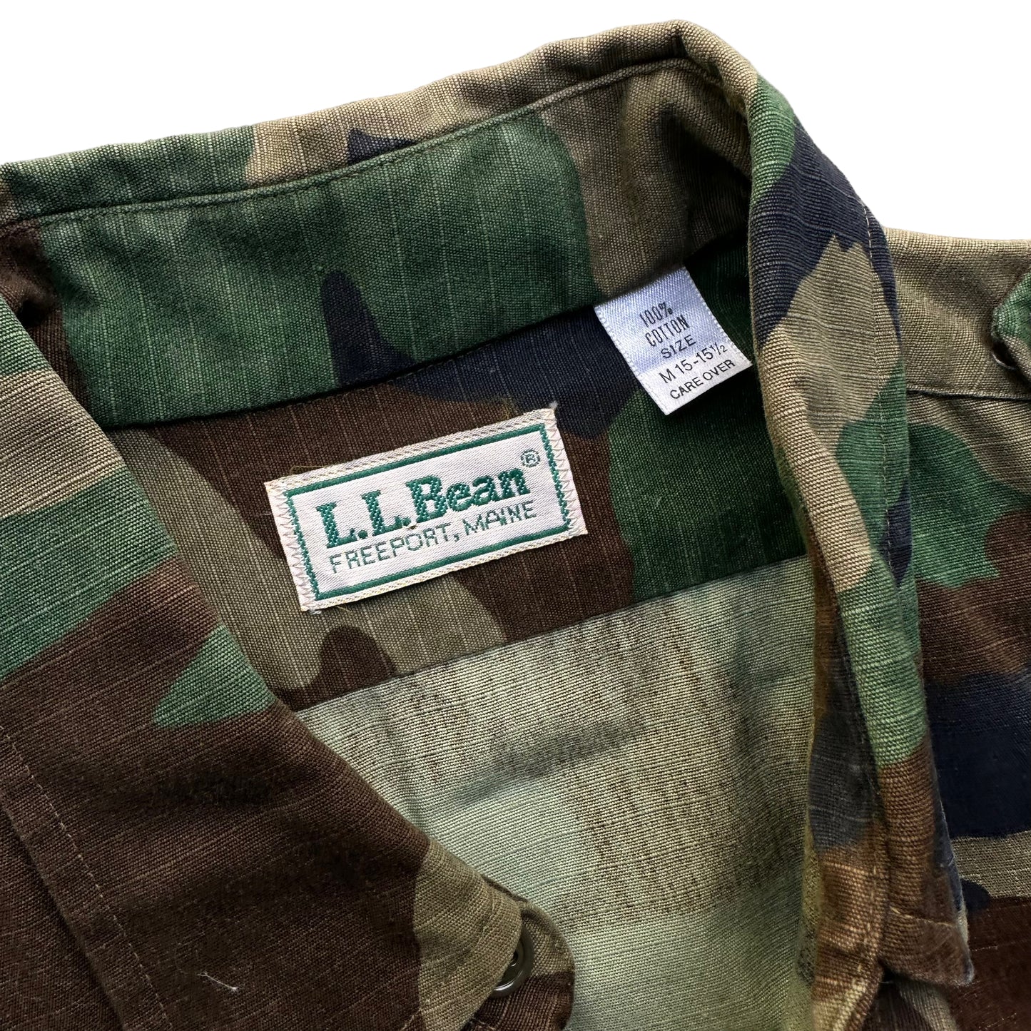 90s LL Bean Camo shirt  medium