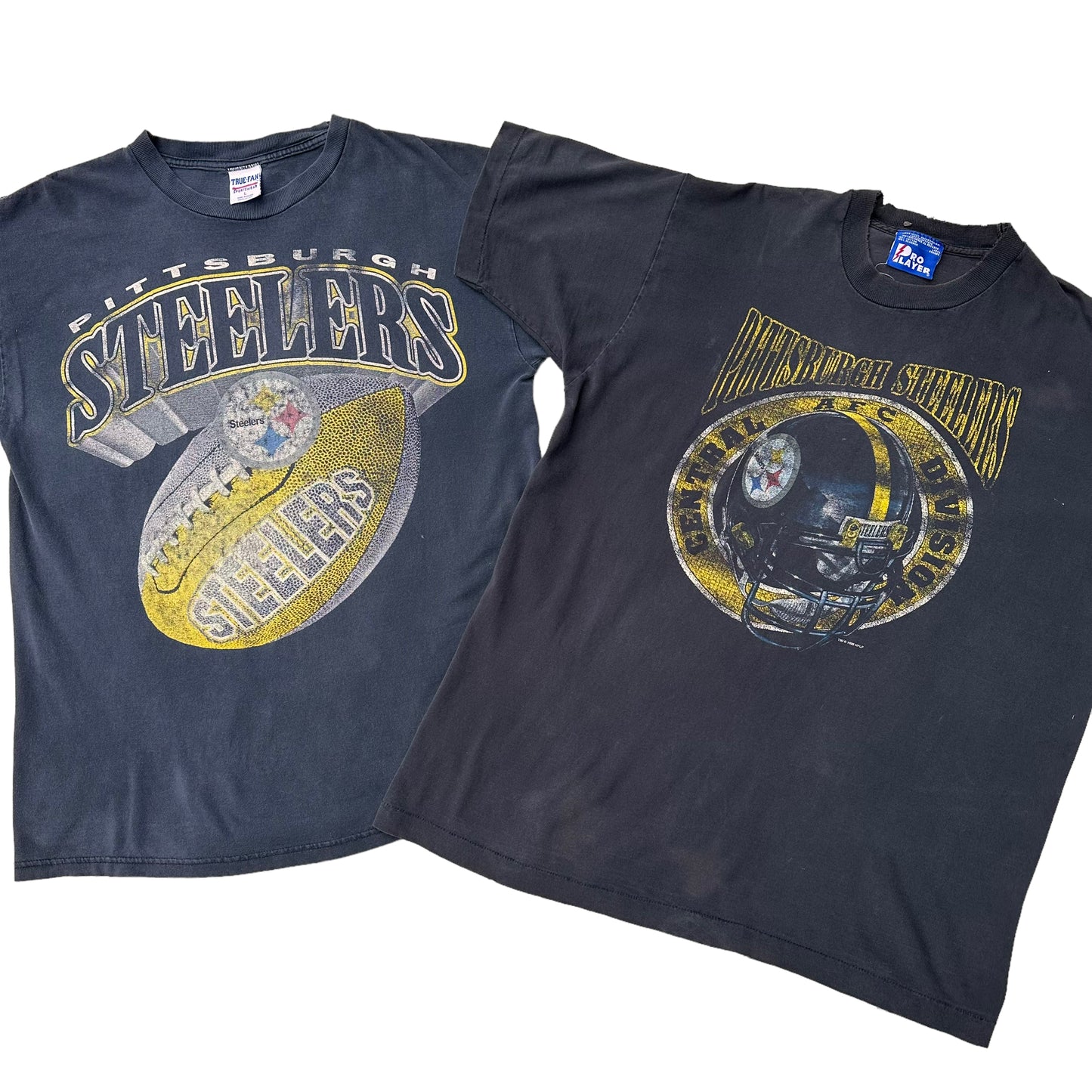 Washed out steelers shirts - Large/Extra Large