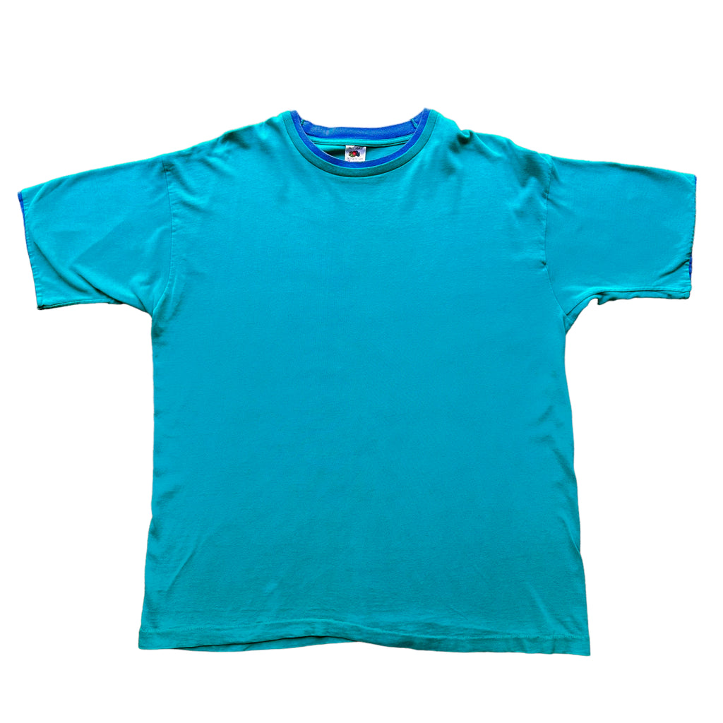 90s Blank two ply sleeve teal XL