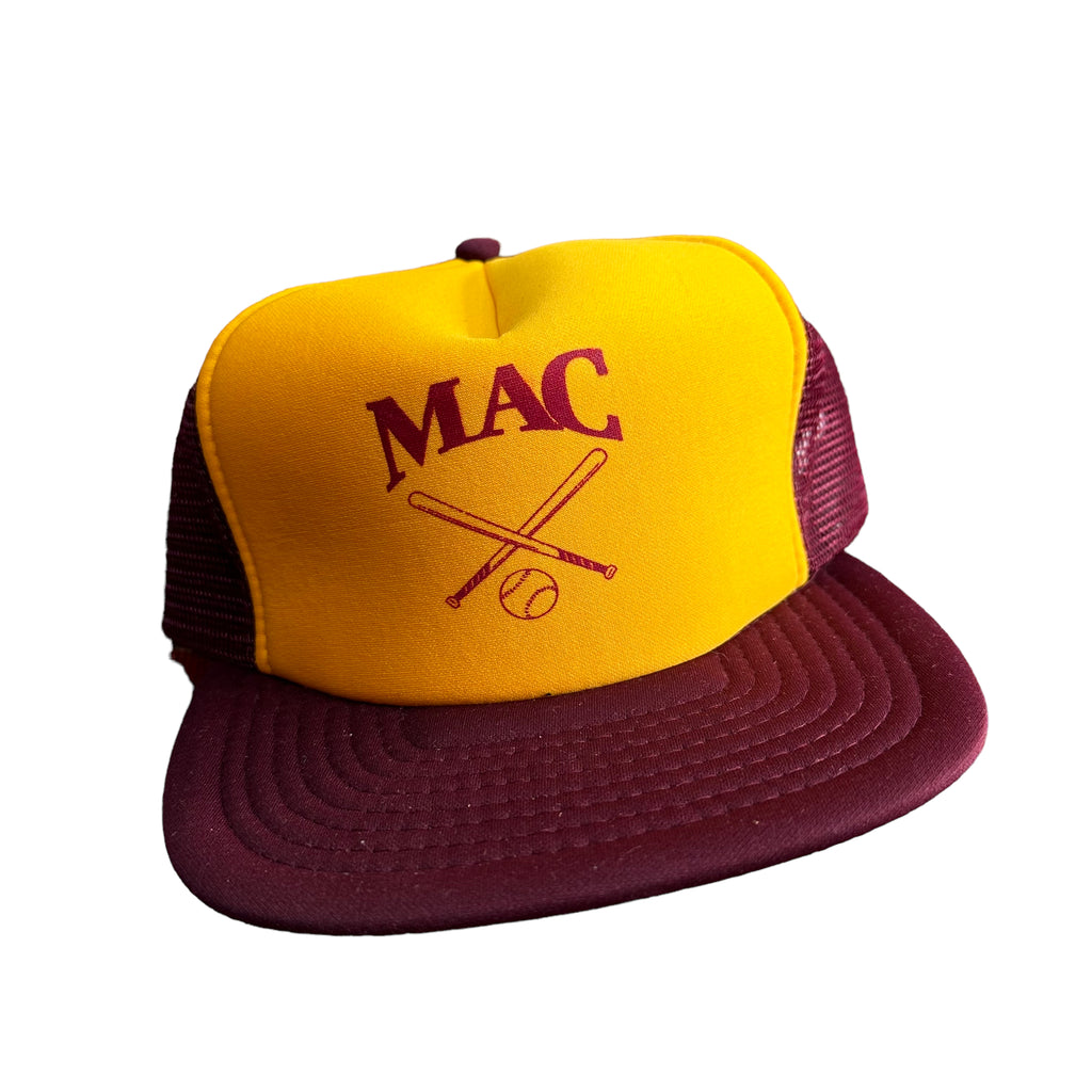 MAC burgundy trucker hat