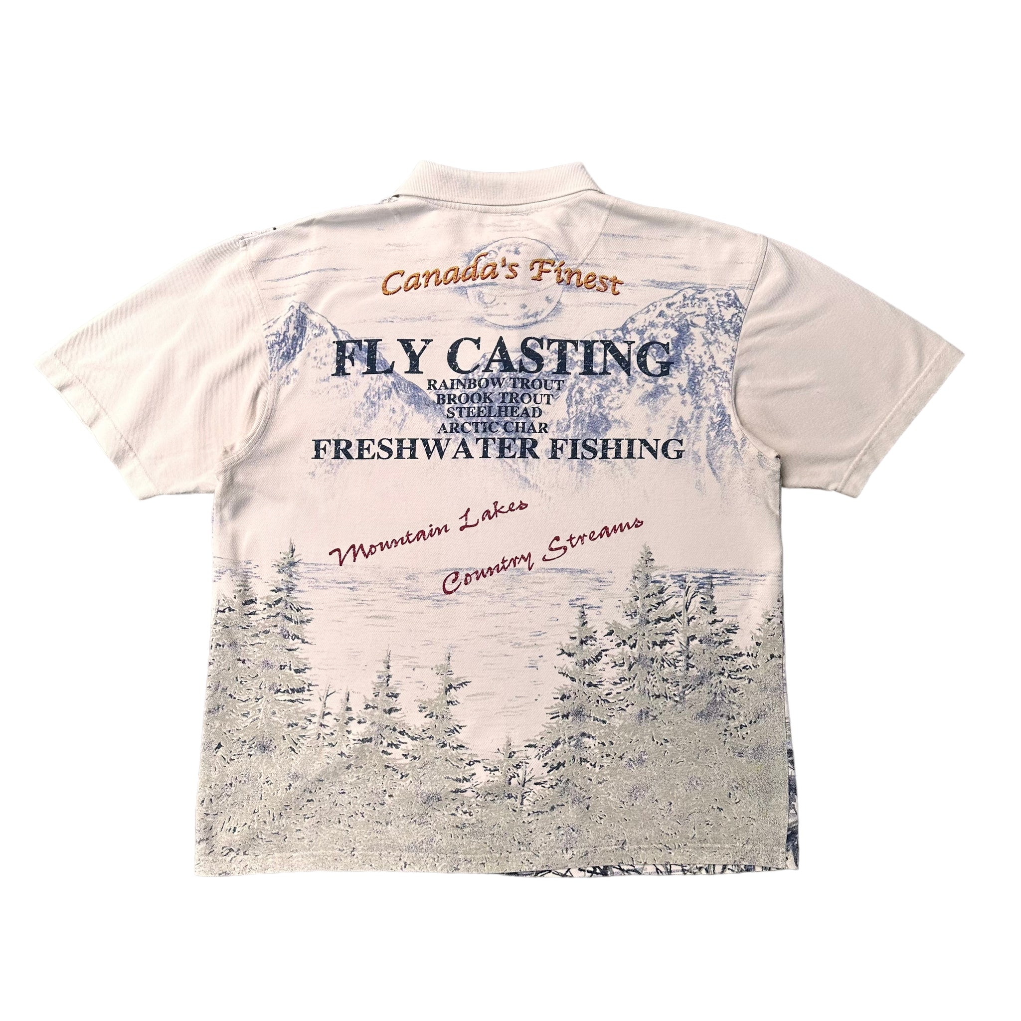 Fly fishing polo shirt large
