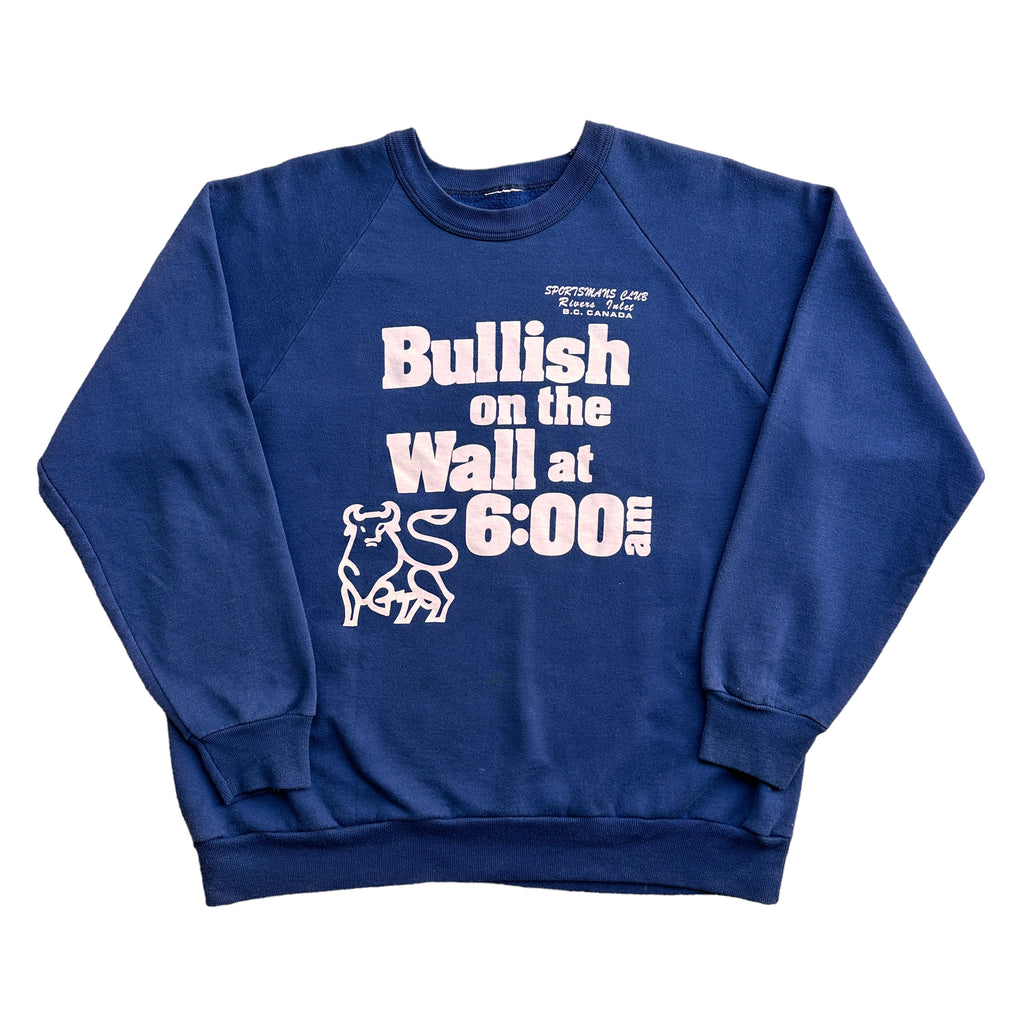 80s Bullish on wall st sweatshirt large