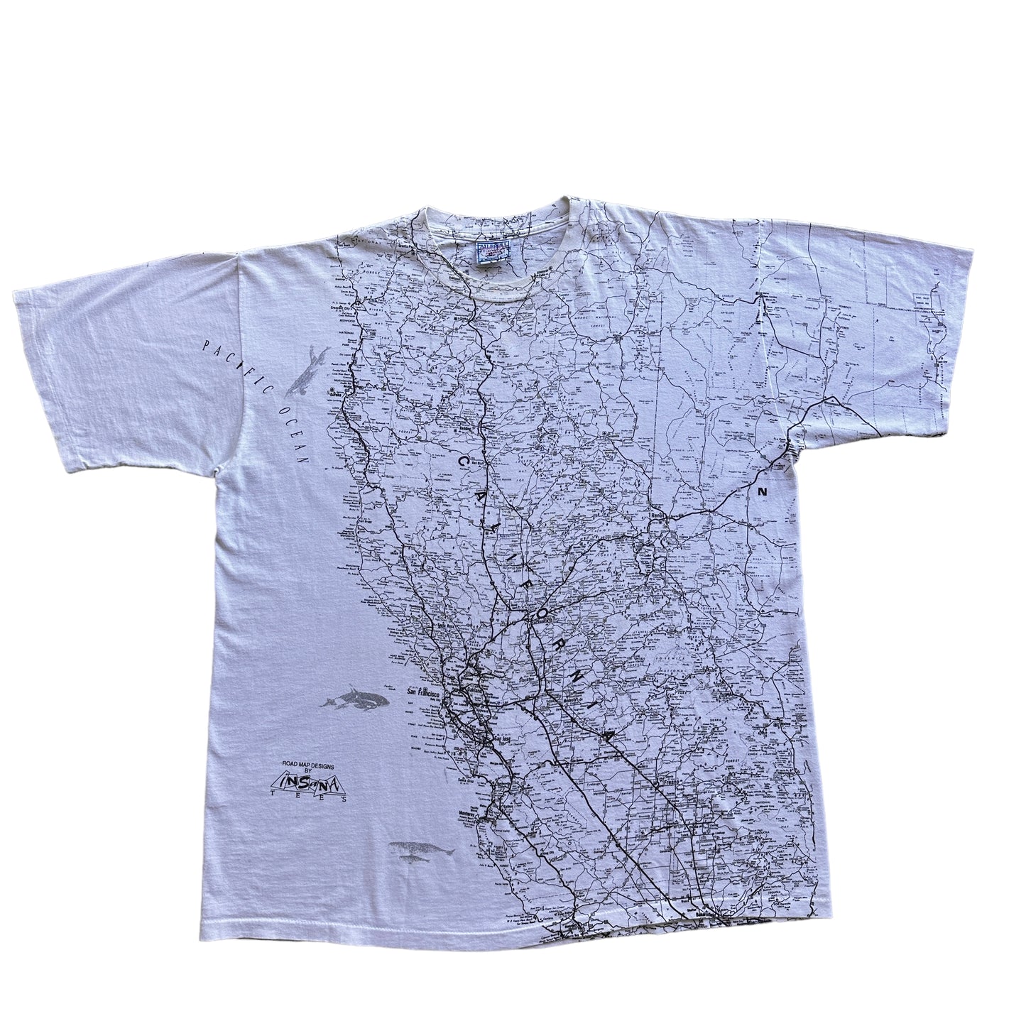 California map tee XL