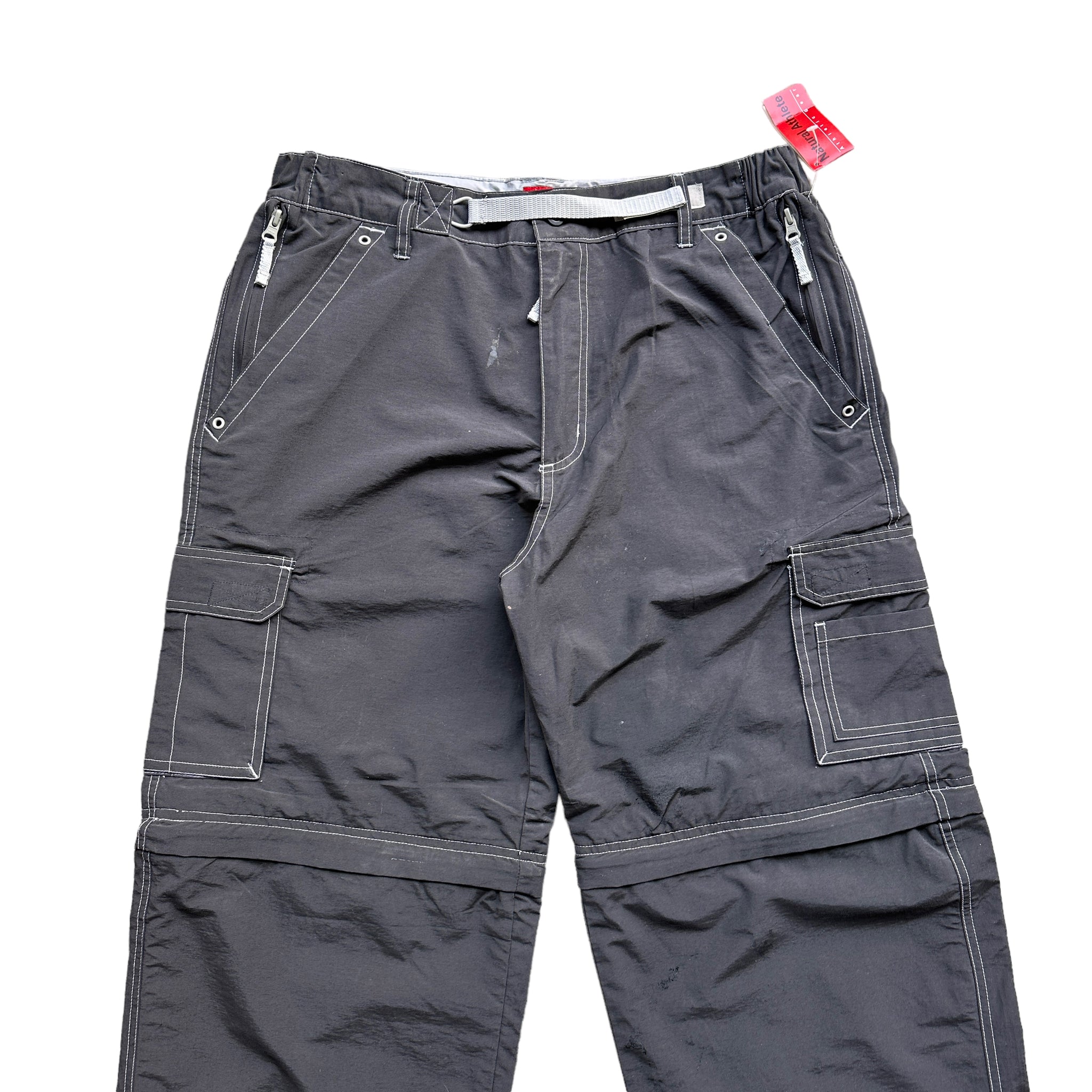 Technical y2k zip off nylon pants large