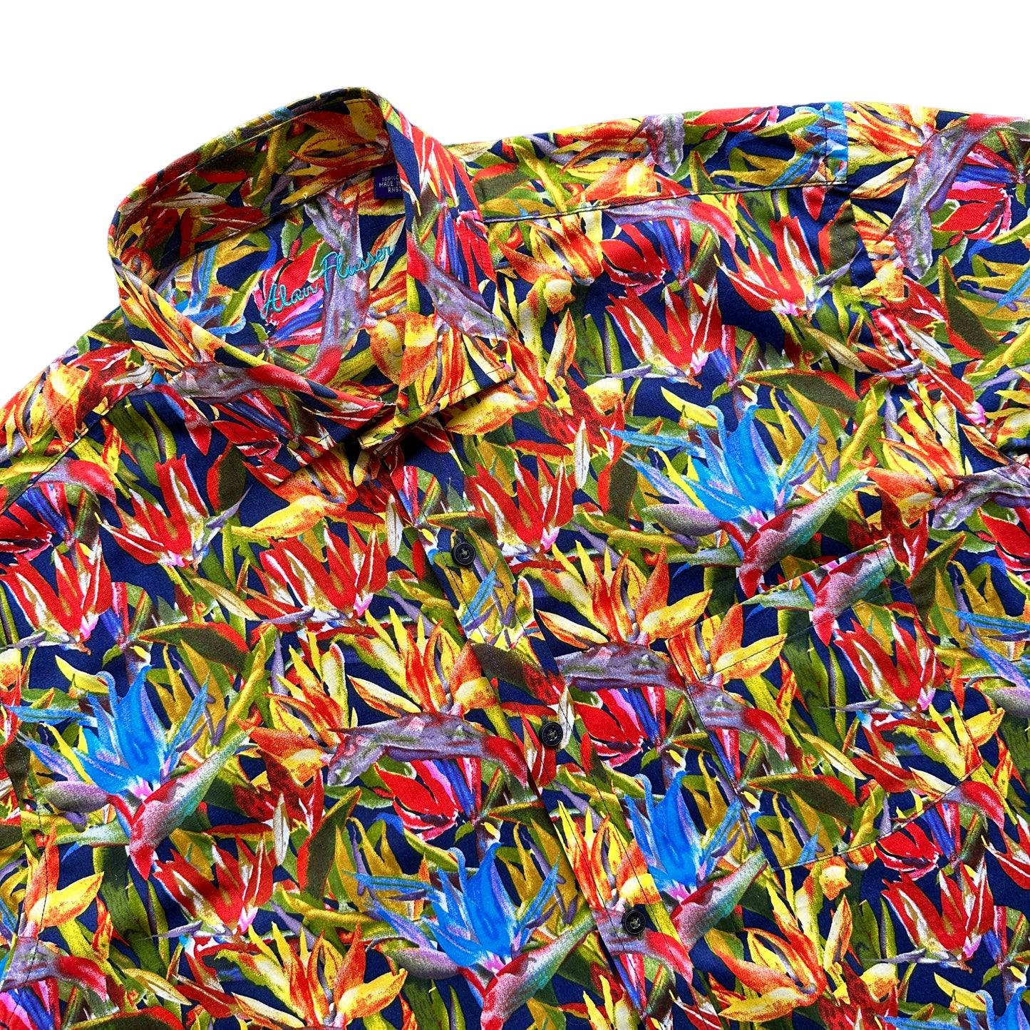 Bright floral button down large