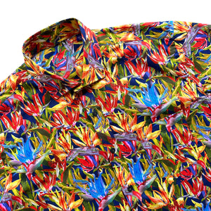 Bright floral button down large