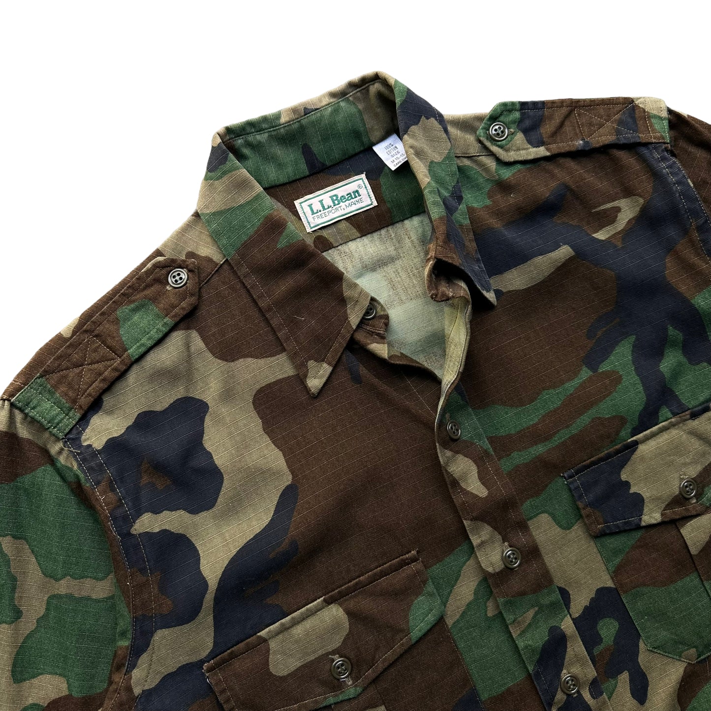 90s LL Bean Camo shirt  medium