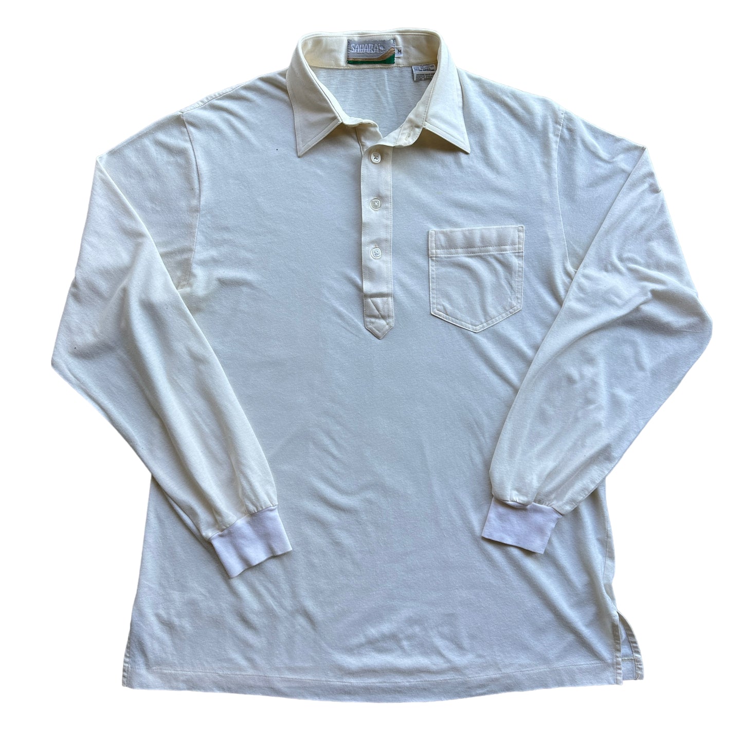 80s Long sleeve pocket polo M/L