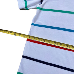 80s Lee color striped polo large