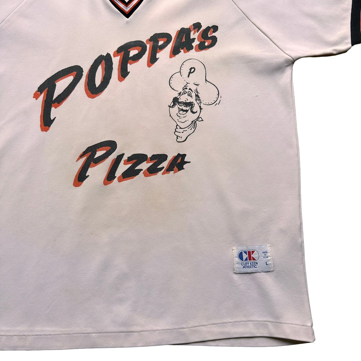 70s Poppas pizza jersey   Large