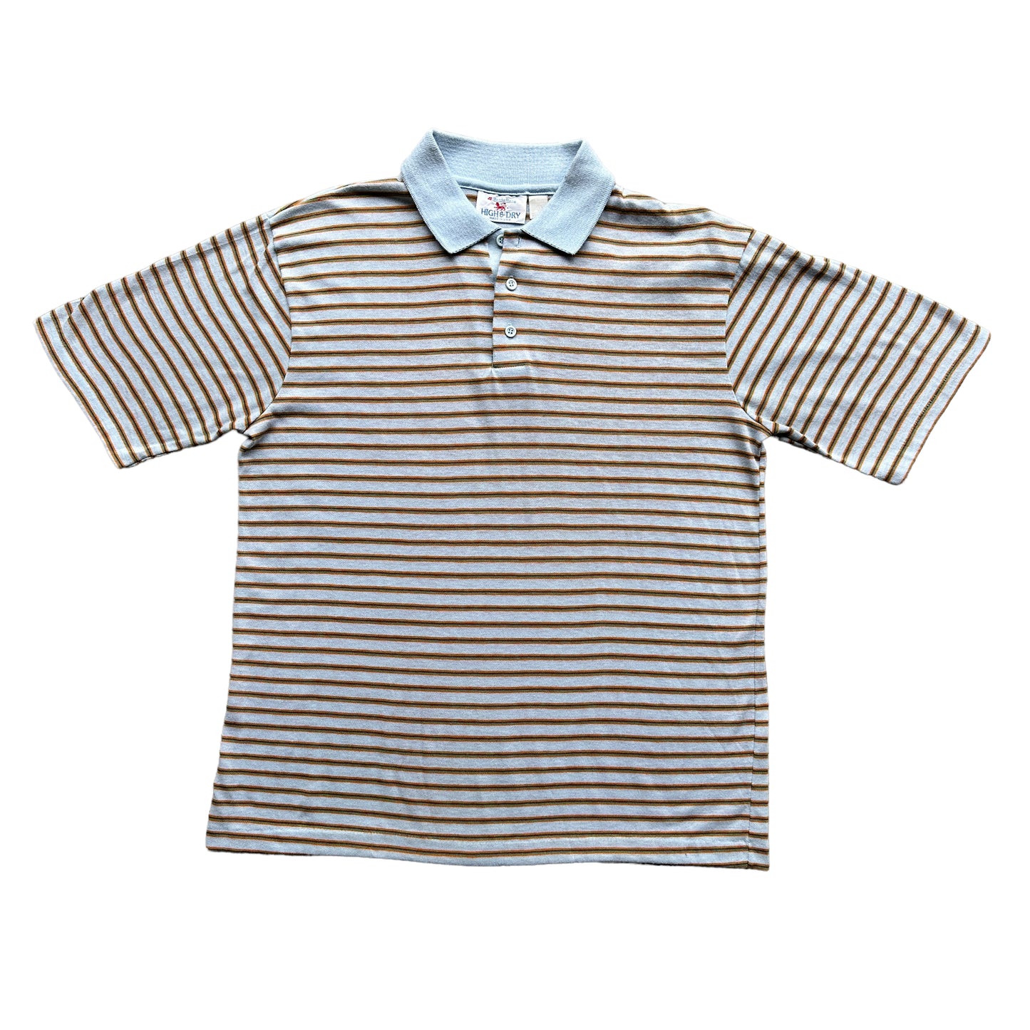 80s Striped polo shirt    medium