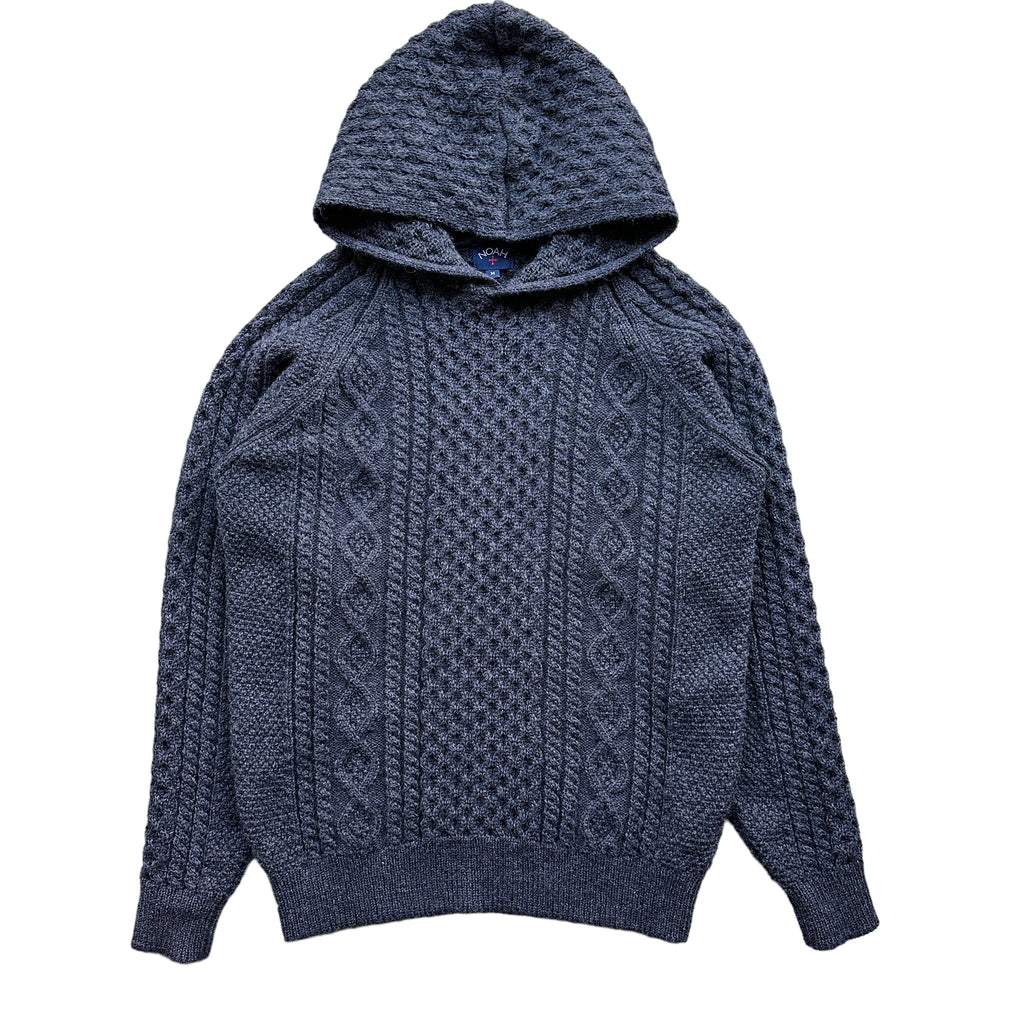 Noah wool hooded fisherman’s sweater medium