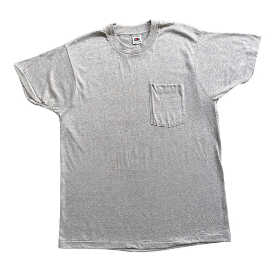 90s Grey pocket tee fruit of the loom XL