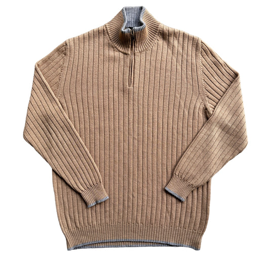 Canali Made in italy🇮🇹 wool zip sweater XL