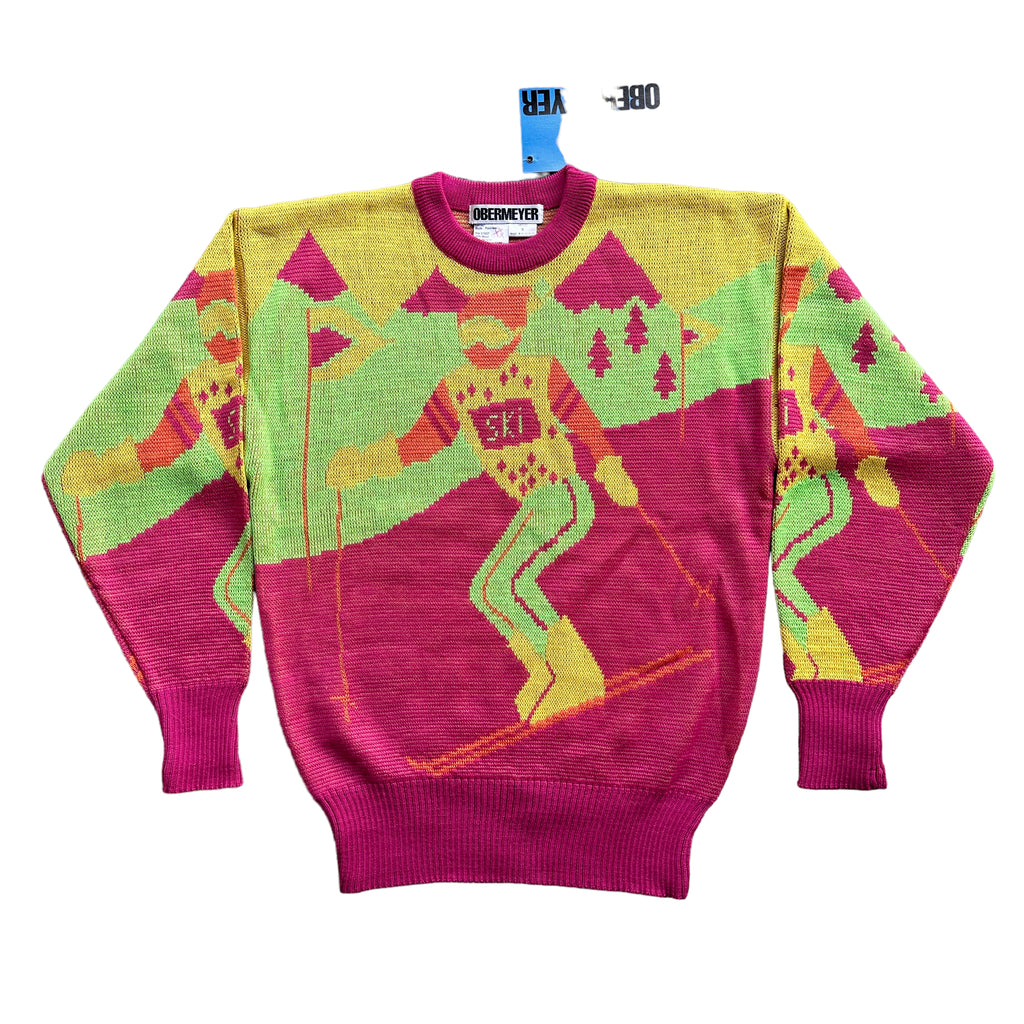 90s Obermyer ski sweater XS