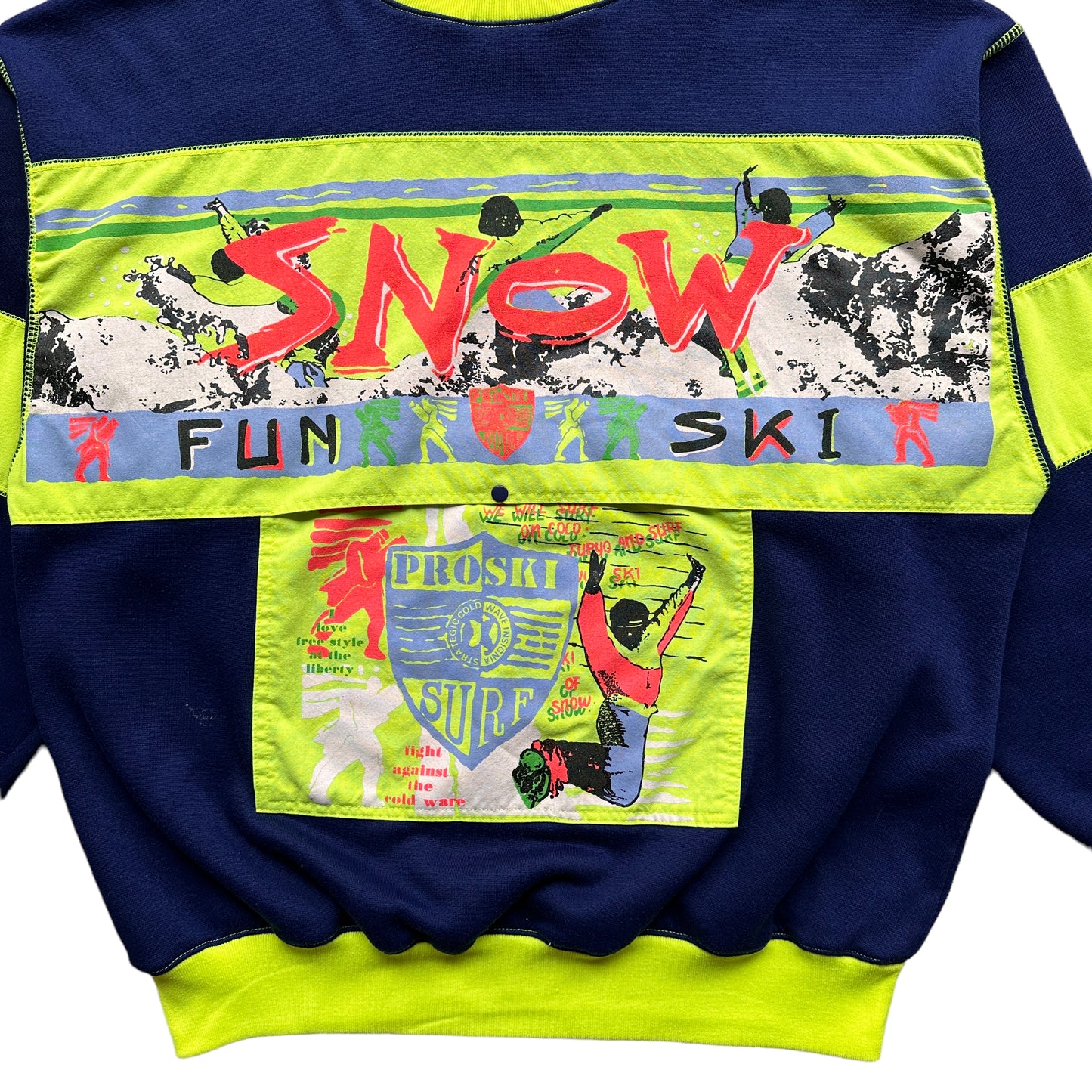 80s SNOW FUN SKI snowboard graphic Medium