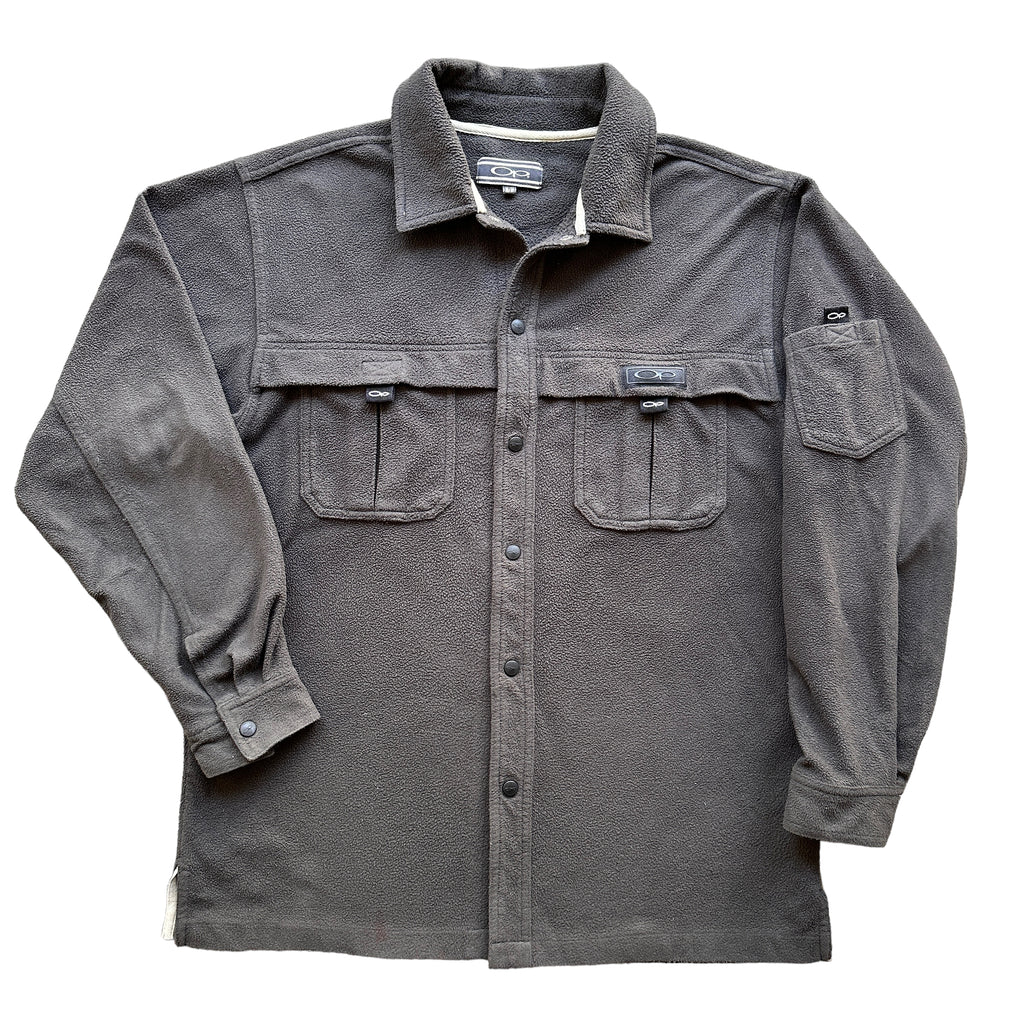 90s OP fleece cape pocket shirt XL